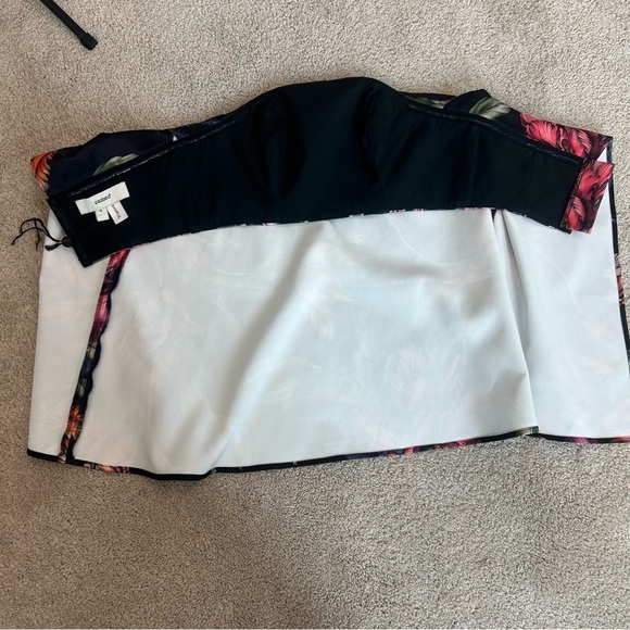 CAMEO black floral flower tropical strapless “Rather Be Bustier” in Night Lily S - Picture 6 of 11